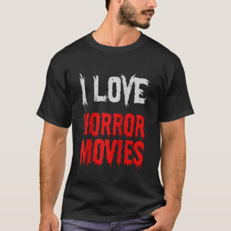 Horror Movie Fan I Love Horror Movies Raglan Baseb T-Shirt