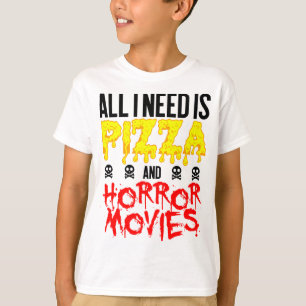 Horror Movie Pizza All I Need Halloween T-Shirt