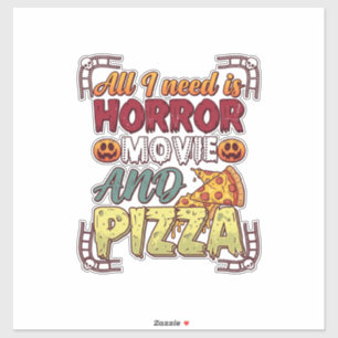 Horror Movie Pizza Halloween Pumpkin Skull Slice_1