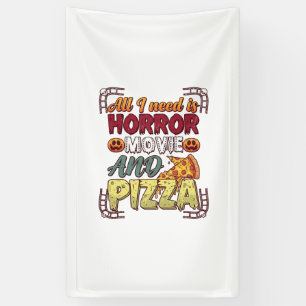 Horror Movie Pizza Halloween Pumpkin Skull Slice_1 Banner