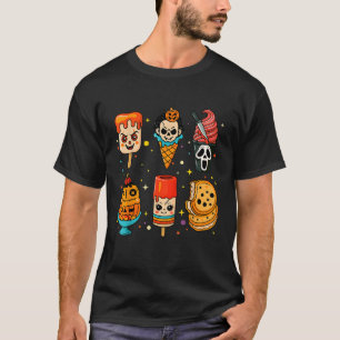Horror Movie Popsicle Summer Halloween Summerween  T-Shirt