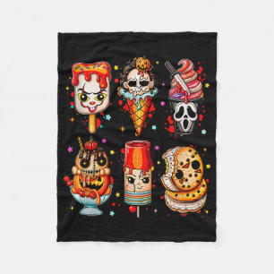 Horror Movie Summer Popsicle Halloween Ice Cream S Fleece Blanket