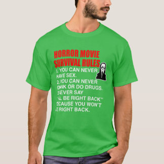 Horror Movie Survival Rules girl T-Shirt