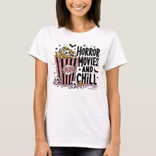 Horror Movies and Chill Horrorfilm Popcorn Shirt