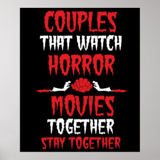 Horror Movies Couple Gift Poster