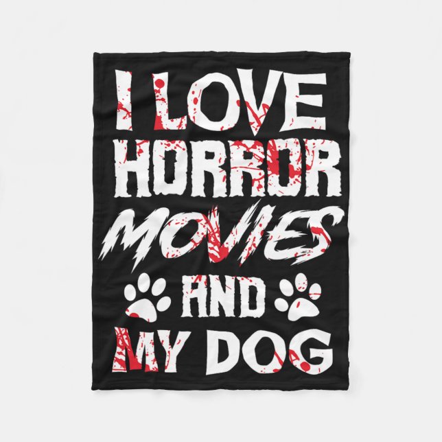Horror Movies Scary Film Lovers Halloween Fans Thr Fleece Blanket (Front)