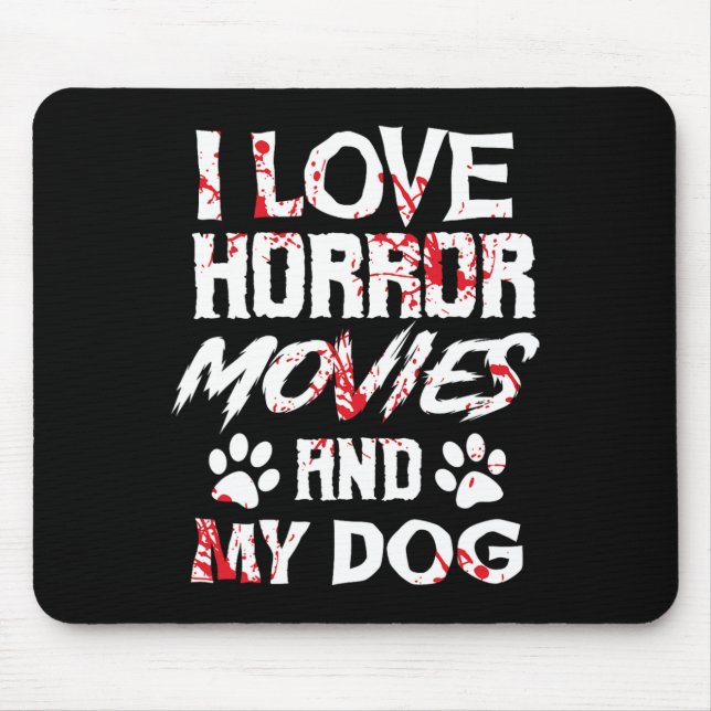 Horror Movies Scary Film Lovers Halloween Fans Thr Mouse Mat (Front)
