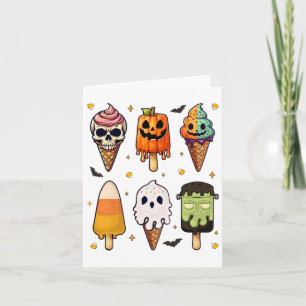 Horror Movies Summer Popsicle Halloween Ice Cream Card
