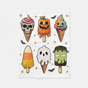 Horror Movies Summer Popsicle Halloween Ice Cream Fleece Blanket