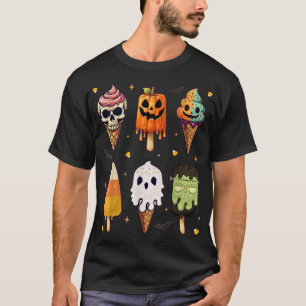 Horror Movies Summer Popsicle Halloween Ice Cream  T-Shirt