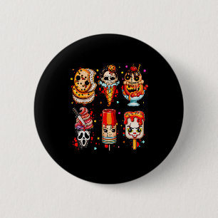 Horror Movies Summer Popsicle Halloween IceCream S 6 Cm Round Badge