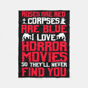 Horror Movies Thriller Halloween Fans Scary Film L Fleece Blanket
