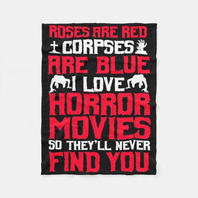 Horror Movies Thriller Halloween Fans Scary Film L Fleece Blanket (Front)