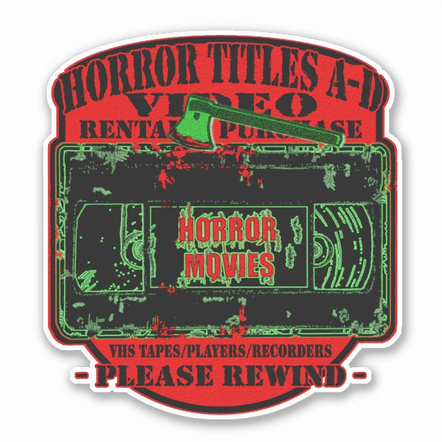 Horror Movies V.H.S Horror Titles A-D  (Front)