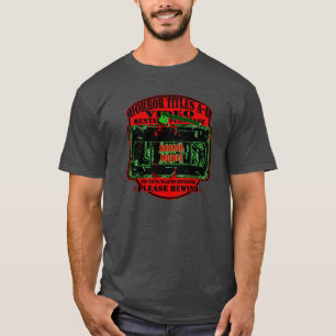Horror Movies -V.H.S Horror Titles A-D Neon Green T-Shirt