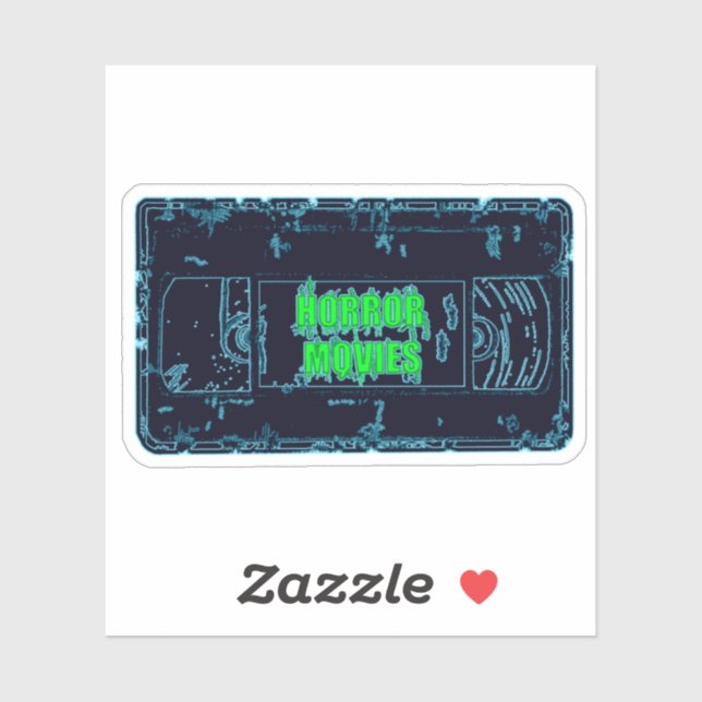 Horror Movies VHS Black Blue (Sheet)