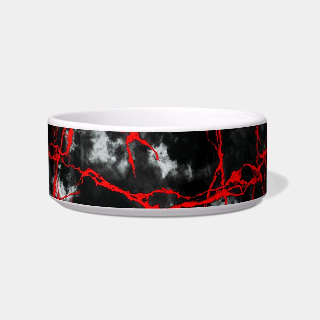 Horror Night Goth - Black and White,Red Bowl (Front)