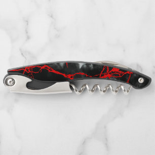 Horror Night Goth - Black and White,Red Corkscrew