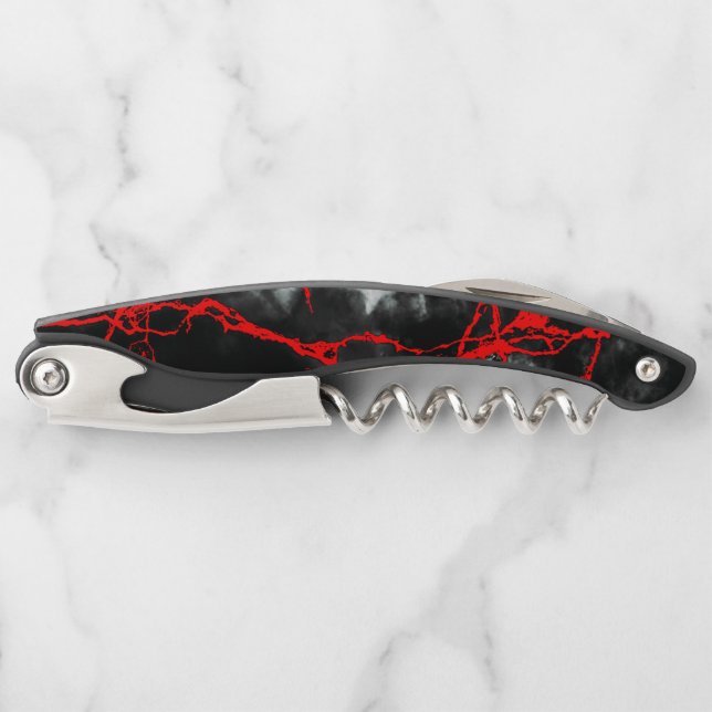 Horror Night Goth - Black and White,Red Corkscrew (Front)