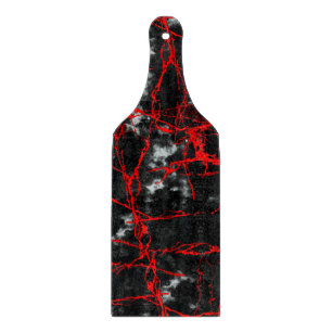 Horror Night Goth - Black and White,Red Cutting Board