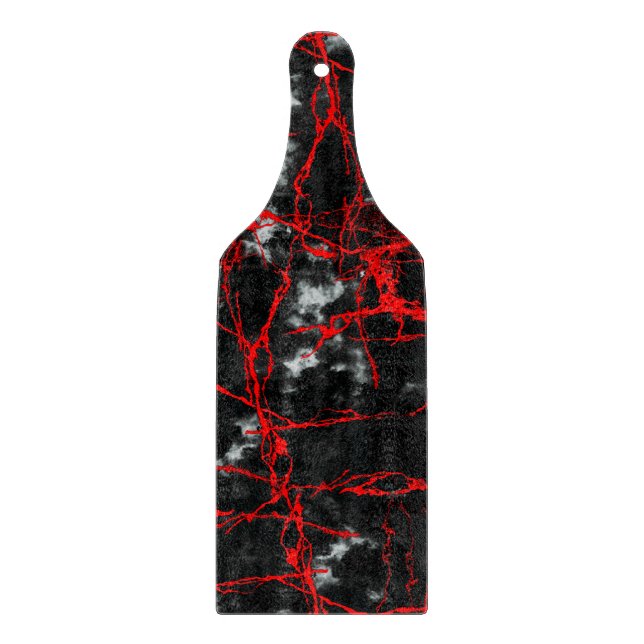 Horror Night Goth - Black and White,Red Cutting Board (Front)