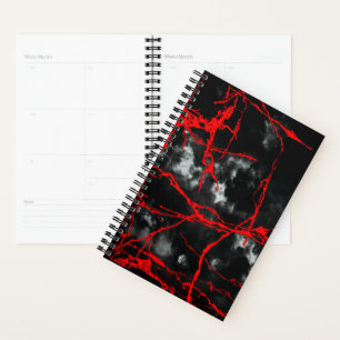 Horror Night Goth - Black and White,Red Planner