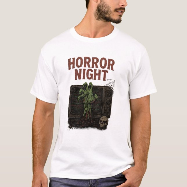 Horror Night Halloween Clothes unisex male female T-Shirt (Front)