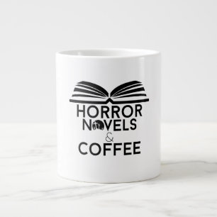 Horror Novels and Coffee Large Coffee Mug