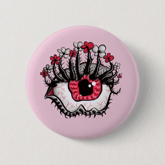 Horror Pastel Goth Eye Macabre Pink Creepy 6 Cm Round Badge