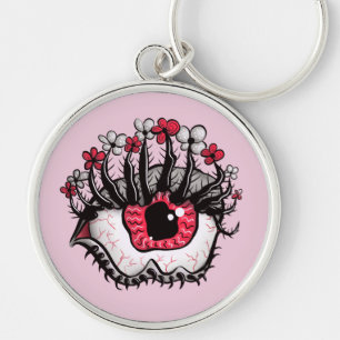 Horror Pastel Goth Eye Macabre Pink Creepy Key Ring