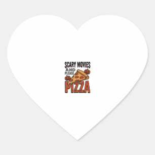 Horror Pizza Shirt for Scary Movie Night Fans_1 Heart Sticker