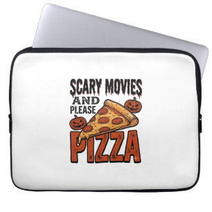 Horror Pizza Shirt for Scary Movie Night Fans_1 Laptop Sleeve