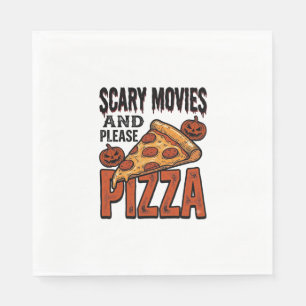Horror Pizza Shirt for Scary Movie Night Fans_1 Napkin