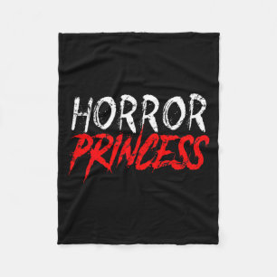 Horror Princess Funny Halloween Scary Movies Girls Fleece Blanket
