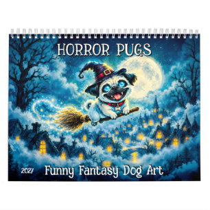 Horror Pugs – Funny Fantasy Dog Art Calendar