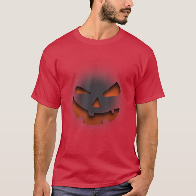 Horror Pumpkin Halloween Scary Funny nightmare Gif T-Shirt (Front)