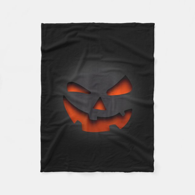 Horror Pumpkin Halloween Y, Funny Gift  Fleece Blanket (Front)