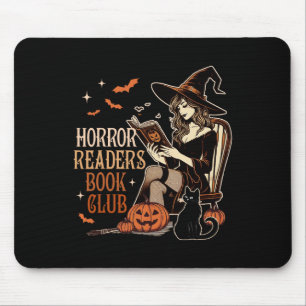 Horror Reading Spooky Vibes Bookish Horror Readers Mouse Mat
