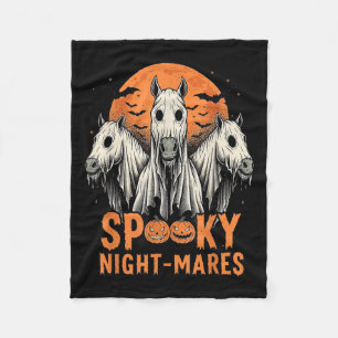 Horror Retro Soky Night-mares Horses Boo Ghosts Ha Fleece Blanket