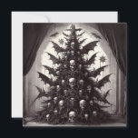 Horror Skulls Christmas Tree Goth Xmas Holiday Card<br><div class="desc">Here's a great Christmas card if you want to send a holiday greeting to a goth, metal head or horror fan. The card has a creepy illustration of a Christmas tree with skulls and bat wings. It's definitely the metal of all Christmas trees. It'll delight anyone who doesn't care for...</div>