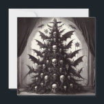 Horror Skulls Christmas Tree Goth Xmas Holiday Card<br><div class="desc">Here's a great Christmas card if you want to send a holiday greeting to a goth, metal head or horror fan. The card has a creepy illustration of a Christmas tree with skulls and bat wings. It's definitely the metal of all Christmas trees. It'll delight anyone who doesn't care for...</div>