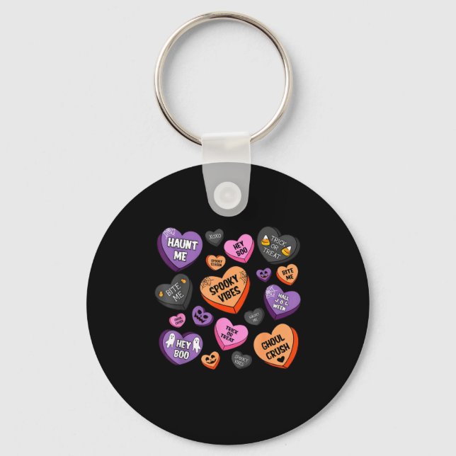 Horror Soky Candy Heart Valentines Day Lover Tee H Key Ring (Front)
