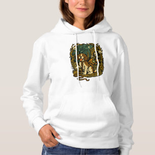 Horror Spooky Skeleton Dog Aesthetic Hoodie
