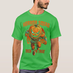 Horror Squad Halloween Pumpkin Monster Trick or Tr T-Shirt