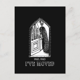 Horror themed monster announcement postcard