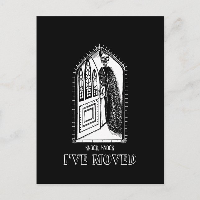 Horror themed monster announcement postcard (Front)