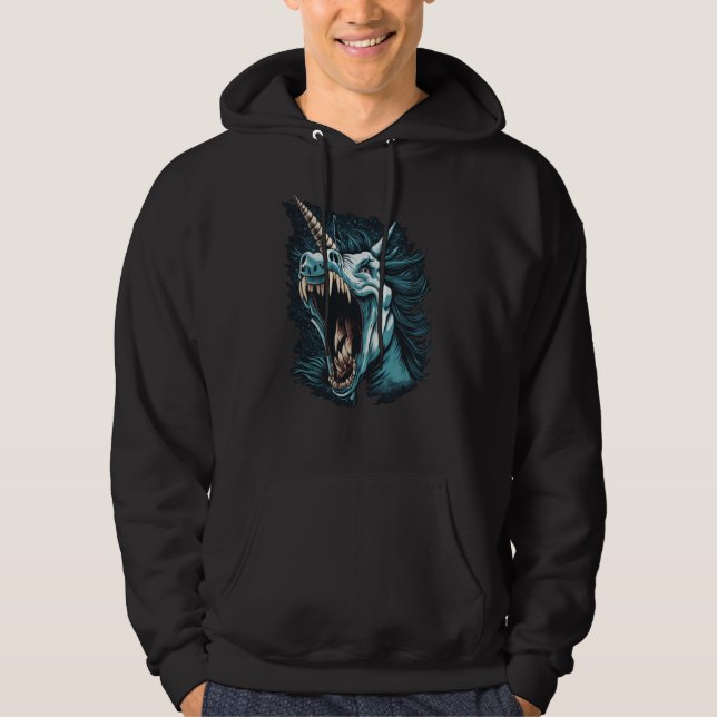 Horror Unicorn Zombie Unicorn Monster Hoodie (Front)