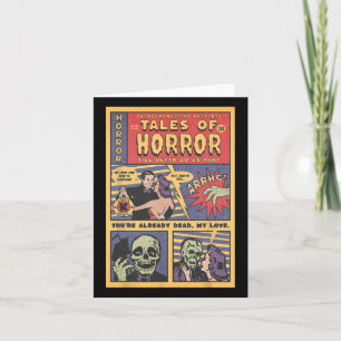Horror Vintage Comic Book Retro Halloween Spooky S Card