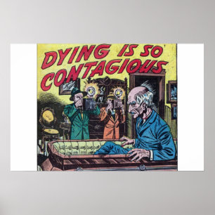Horror vintage comics   40s Retro comic books Poster