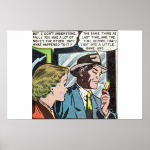 Horror vintage comics 50s   classic and retro poster